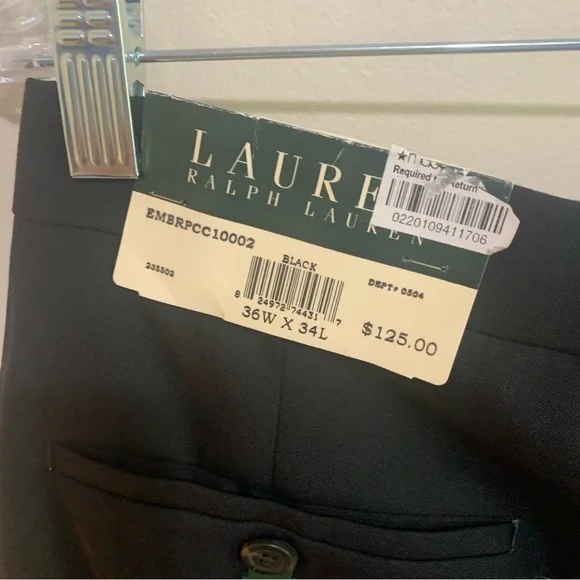 Lauren Ralph Lauren Total Comfort 100% Wool Trouser Pants W36 x L34 - Picture 5 of 14